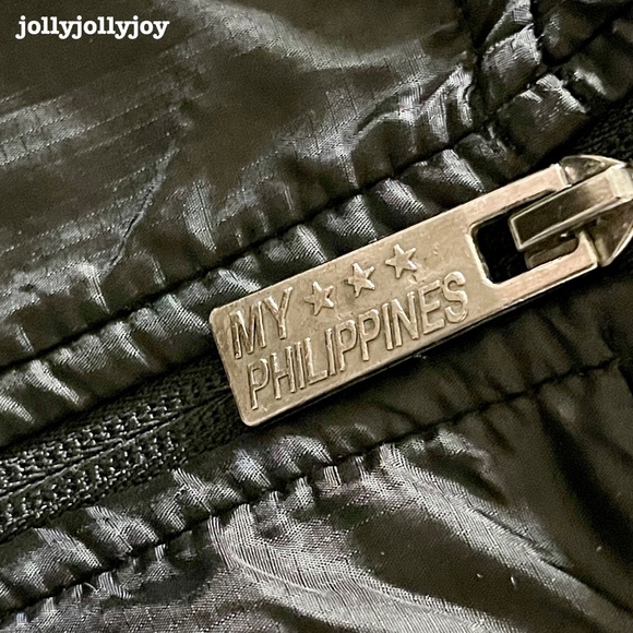 My Philippines Unisex Mixed Fabric Black/Grey Zip-Up Jacket Large - Picture 11 of 12